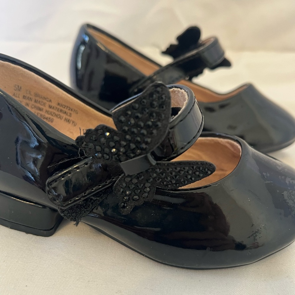 Seychelles Black Kids Dress Shoes with Bow‎ butterfly